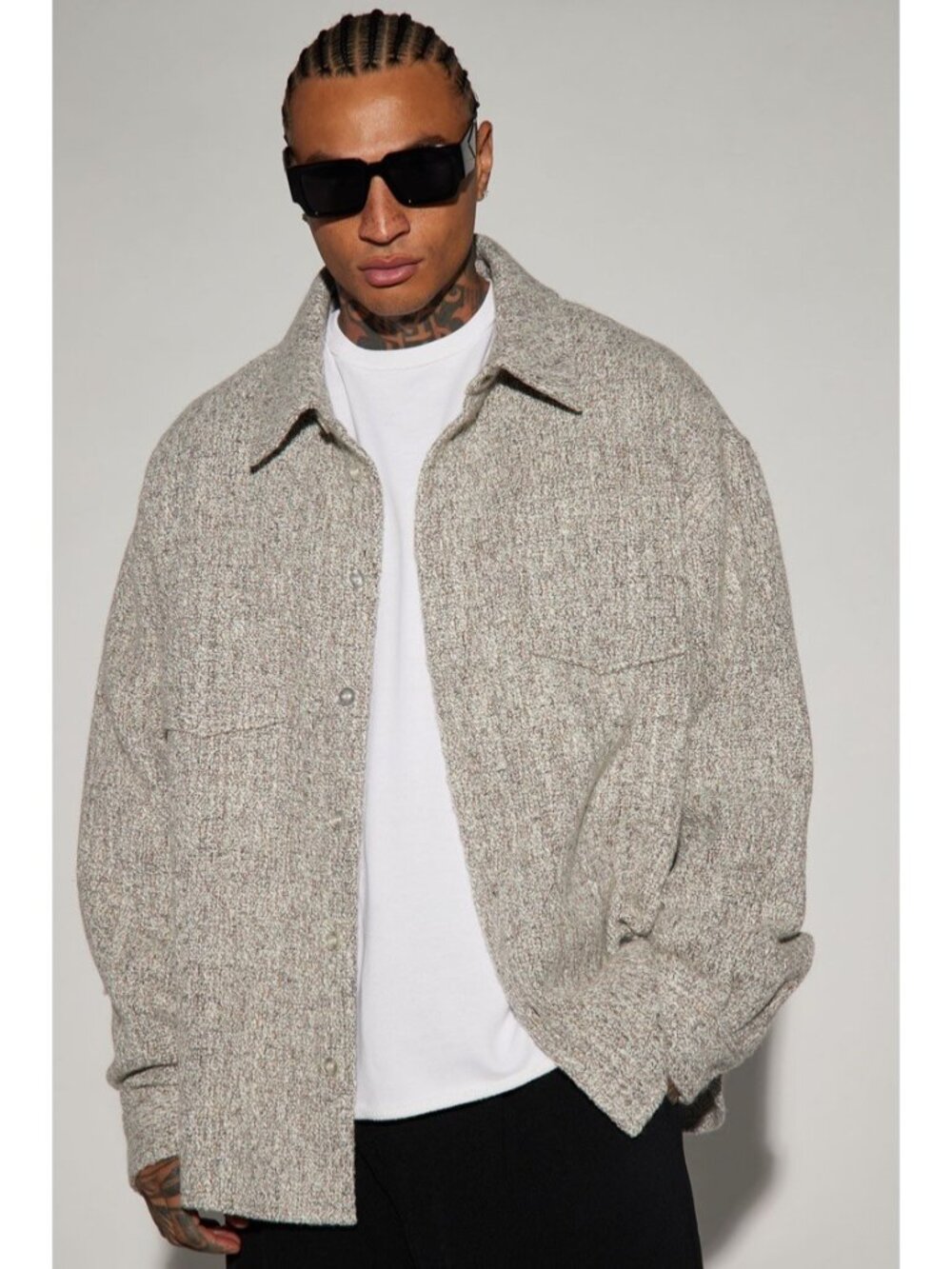 Fashion Nova Shacket XL Wool Blend Winter Casual Preppy Streetwear Gorpcore Fall